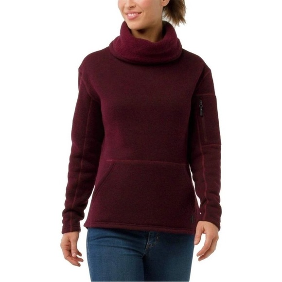Smartwool | Women’s Hudson Trail Pullover Fleece Sweater | Red | Small - Picture 1 of 8
